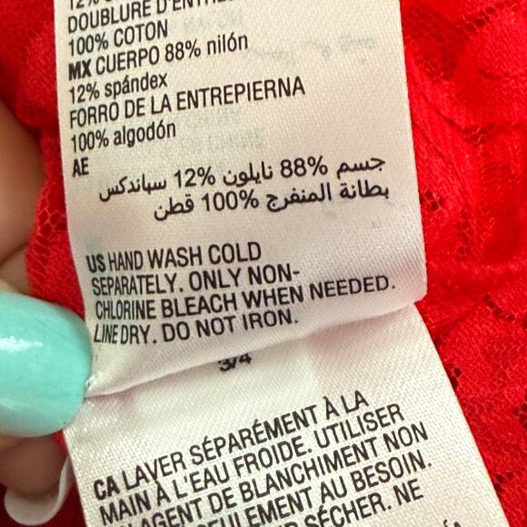 INC Concepts Lace Bodysuit Sheer Lace Cup Lingerie Teddy - Red Size XXL - $50 - Picture 10 of 10